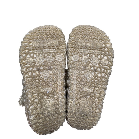 Mini Melissa Gold  Shoes for Sophisticated Style campana size 9 - Picture 6 of 6